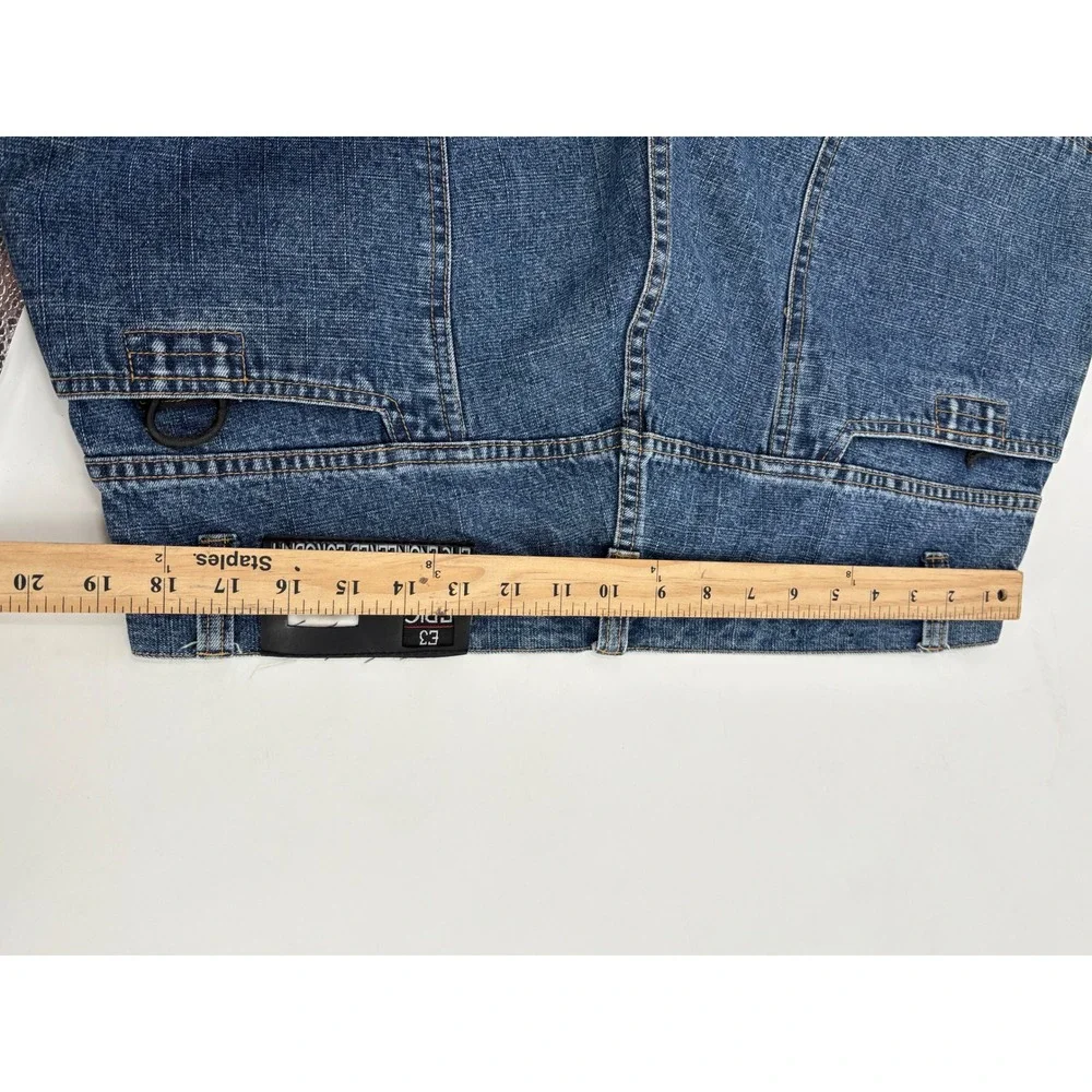 Epic Eurodnm E3 Mens Denim Cargo Shorts Size 38 Y2K Baggy Utility Streetwear